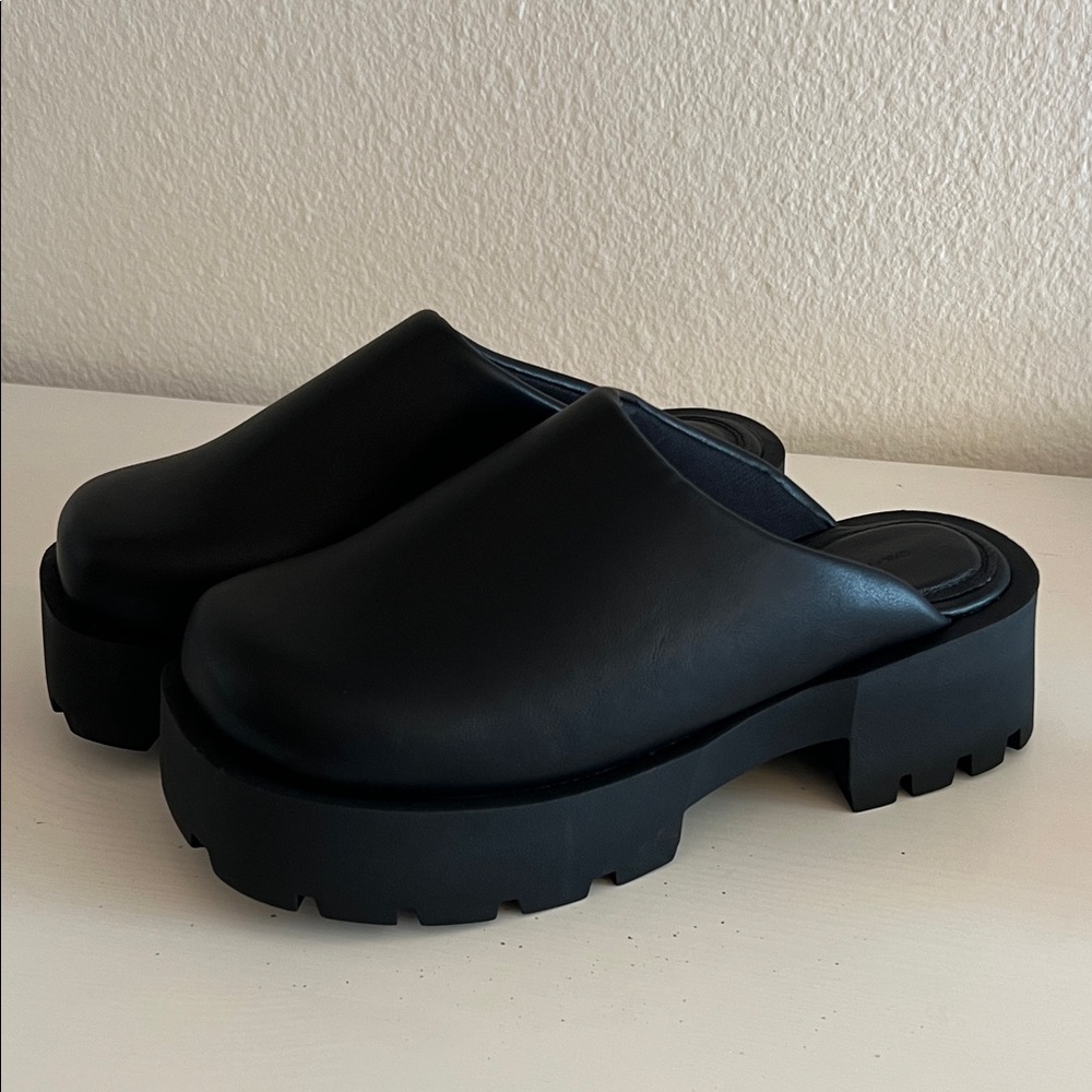 Black Platform Clogs